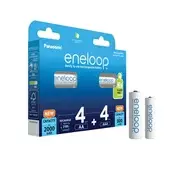 Panasonic Eneloop baterija AA/AAA, 8 kom