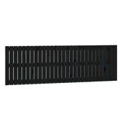 Vidaxl Stensko posteljno vzglavje črno 185x3x60 cm trdna borovina