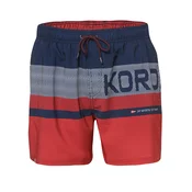 KOROSHI Kratke kopalne hlače mornarska/rubin rdeča/bela