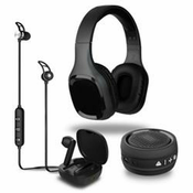 Denver BTC-413 naglavne slušalice i slušalice s ugrađenim mikrofonom Bežično Obruč za glavu, U uhu Pozivi/glazba Bluetooth Crno