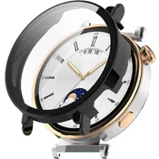 GS Ovitek 2 v 1 + kaljeno steklo za Huawei Watch GT 4 41 mm, črn