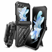 Maska Supcase Unicorn Beetle Pro za Samsung Galaxy Z Flip5 z dodatno zaponko za pas - black