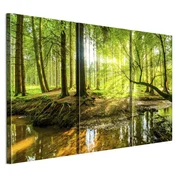 shumee Slika na italijanskem platnu 90 x 60 cm triptih - eklektični slog - narava Slika na italijanskem platnu 120 x 80 cm triptih - eklektični slog - narava
