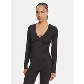 Just Cavalli Bluza 79PAH638 J0251 Črna Slim Fit