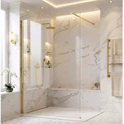 Stena za prhanje Rea Flexi Transparent/Gold 130