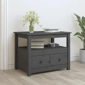 Stolic za kavu sivi 71 x 49 x 55 cm od masivne borovine