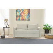 Atelier del Sofa Dvosed na razvlacenje Saros, 155x72x110 cm, Bijeli