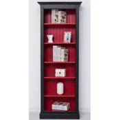 Casa Padrino country style solid wood bookcase black/red H. 210 cm - Country style furniture