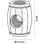 Igrača lesena Sod Barrel za Hrčke 9x6,5x6,5cm Flamingo