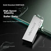 Nintaus USB Flash memorija, 16GB, USB 2.0, Srebrne boje