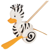 Goki push along - Zebra duck