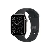 APPLE Watch S11 Cellular 46mm Slate Titanium Case with Black Sport Band - S/M (mfd14rk/a)