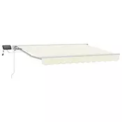 Rucni okvir tende s LED-ima Krema i bijela 3,5 x 2,5 m