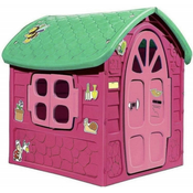Proizvod sa nedostatkom - OUTLET - Dohany Velika Kućica za decu 111x120x113cm - Roze sa zelenim krovom ( 502788 )