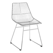 Kovinski jedilni stol v srebrni barvi District – Premier Housewares