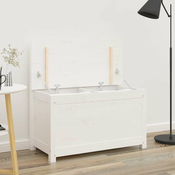 Vidaxl Klop bela 80x41x77 cm trdna borovina