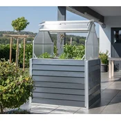 Kovinska visoka greda z mini rastlinjakom Store & Grow