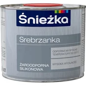 shumee Śnieżka srebrna silikonska barva za kovino, odporna na vročino, 0,5 l