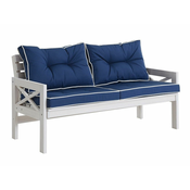 Vrtna sofa Chicago 1876 80x155x72cm, Bijela, Plava, Drvo