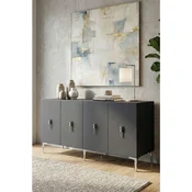 Hanah Home komoda Salkim 150, 150 cm, srebrna / antracit