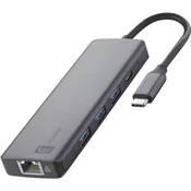 Celularni Hub Pro USB Type-C na USB 2x Type-A, USB Type-C, HDMI, LAN, SD