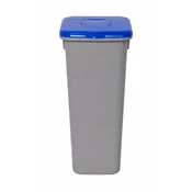 Plafor Koš za smeti pla siv 75l - moder pokrov