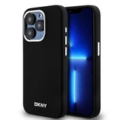 DKNY Etui DKNY Liquid Silicone Small Metal Logo MagSafe za iPhone 14 Pro - črno