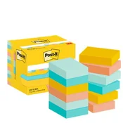 Samolepilni listek Post-it BEACHSIDE, velikost 38x51 mm, 12x100 listov