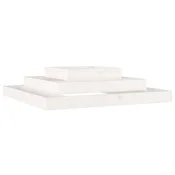 Vidaxl Visoka greda bela 110x110x27 cm trdna borovina