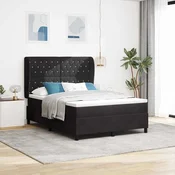 vidaXL vidaXL Box Spring Postelja z vzmetnico Črna 160x200 cm Žamet, (22081234)