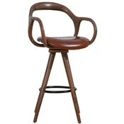 Casa Padrino luxury bar chair with armrests brown/black H. 108 cm