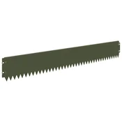 Vidaxl Robovi trave 30 szt. 103 x 15 cm Jeklo Olivno zelena