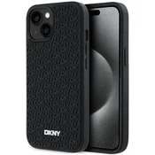 DKNY DKNY 3D gumijast ponavljajoči se vzorec - ohišje za iPhone 15 Plus (črno)