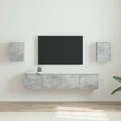 vidaXL TV stenska omara 2 pcs Beton 30 x 31 x 40 cm Konstruiran les