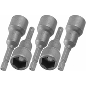 Generic Hand electric drill socket head, strong magnetic electric screwdriver, inner hexagonal and outer hexagonal wrench, electric batch with magnetic socket, (21066561)