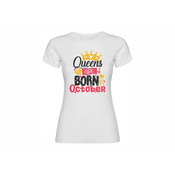ženska majica Queens are born in October