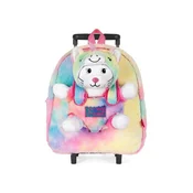 Perletti Otroški nahrbtnik na kolesih s snemljivim plišem Perletti Toys Kawaii Unicorn Cat, 13090