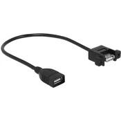 Delock USB 2.0 podaljševalni kabel za vgradnjo [1x USB 2.0 vtičnica A - 1x USB 2.0 vtičnica A] 0.25 m črne barve Delock
