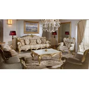 Casa Padrino Luxury Baroque Style Living Room Furniture Set Gray/White/Gold