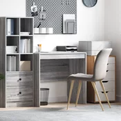 vidaXL Miza Siva Sonoma 80x50x76 cm Inženirski les