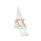 Angel - deklica, srebrna, 35cm