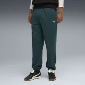 Mens Puma Wardrobe Essentials Relaxed Sweatpants, Green, Size XS, Clothing