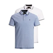 JACK & JONES Majica JJEPaulos modra/črna/bela