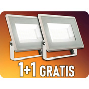 V-TAC LED reflektor 30W, 2510lm, bel, 1+1 gratis! Farba svetla: Hladna bela