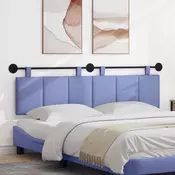 Vidaxl Viseče vzglavje postelje Jeans modra Blago