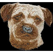 shumee Border terier - našitek v obliki psa, vezeni našitek, edinstvena dekoracija nahrbtnika znamke Art-Dog