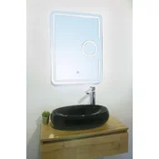 Aquaart LED ogledalo s kozmetično lupo Tiffany 60 cm x 80 cm pravokotno