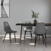 Vidaxl vidaXL Jedilni stoli, komplet 4 kosov, sivi, PP