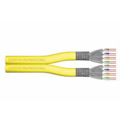 CAT 7A S-FTP installation cable, 1500 MHz Cca, AWG 22/1, 500 m, DX, color yellow