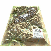 CARTE EN RELIEF DU MASSIF DU MONT BLANC